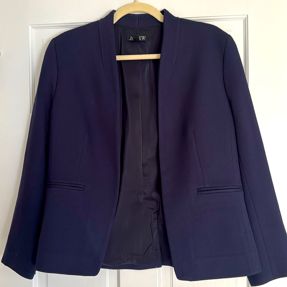 J crew women’s going-out blazer stretch twill navy